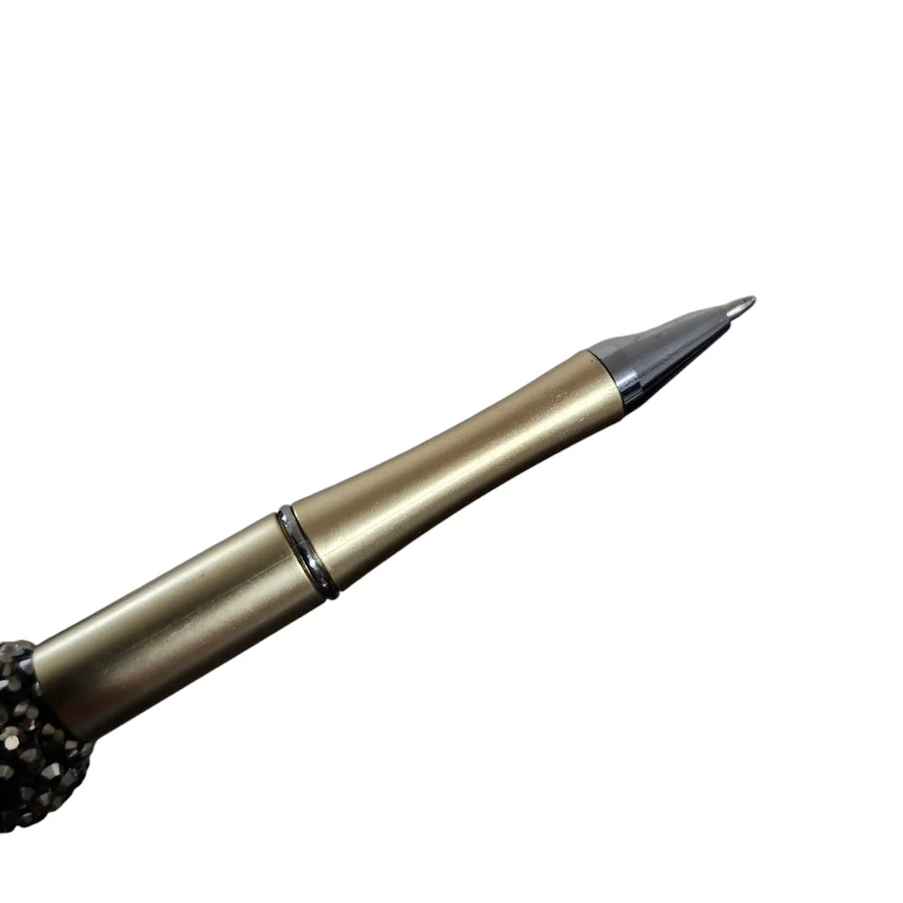Virgen De Guadalupe Beaded Ballpoint Twist Pen Gold Focal Bead